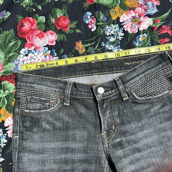 Citizens Of Humanity flair black/ grey Dark Wash thick stitching detail size 27 - Picture 13 of 15